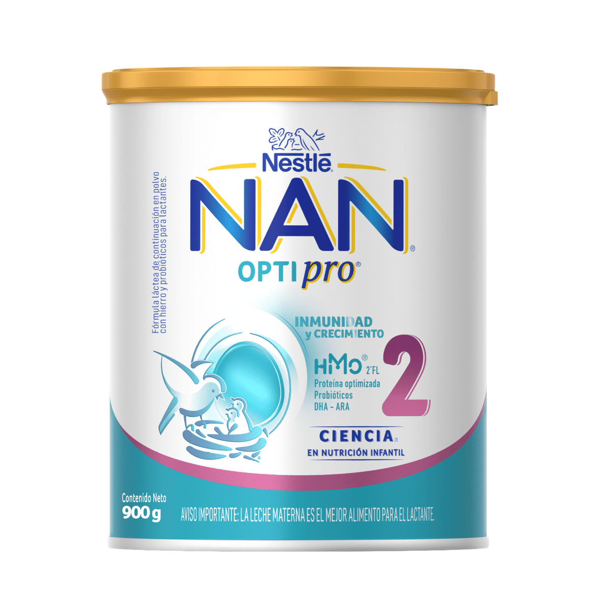 Leche de Continuación Nan Optipro 2 en polvo 6 a 12 meses 800 g Nestlé