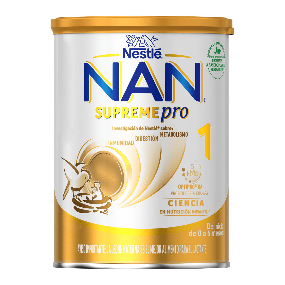  Nestlé NAN SUPREMEpro 1, fórmula prémium para bebés, recién  nacidos hasta 12 meses, 28.22 oz : Bebés