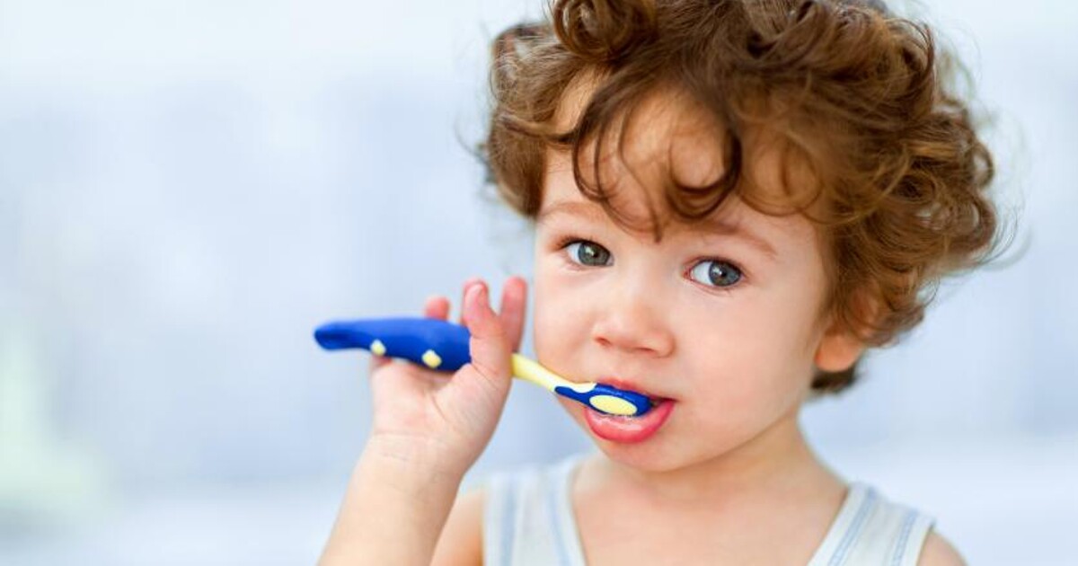 Cepillo Dientes En Forma De U Para Niños Bebés De 0 A 2 Años Color Azul