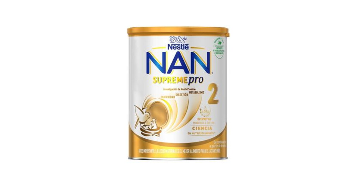 Nan Nestlé Optipro 2 Leche de Continuación en Polvo Fórmula, 6 Meses +,  800g : : Alimentación y bebidas